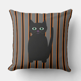 Cojín Decorativo Divertidos y divertidos gatos negros de Halloween