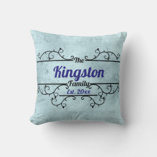 Cojín Decorativo Dividir el borde de las ventanas en azul personali