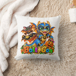 Cojín Decorativo Diviértete BoltGon Cute Superhéroe Dragón Hallowee