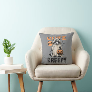 Cojín Decorativo Diviértete con Mapache Vintage Lindo Pero Espeluzn
