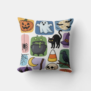 Cojín Decorativo Diviértete feliz Halloween Truco o trato Murciélag