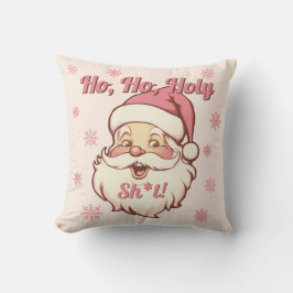 Cojín Decorativo Diviértete Ho Ho Fiesta Retro de Navidad de Santa