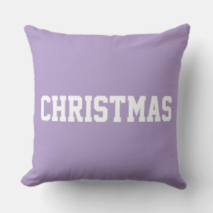 Cojín Decorativo Diviértete Texto de NAVIDAD Blanco Sobre Lindo Púr