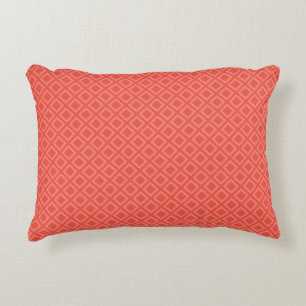 Cojín Decorativo DIY Patrón geométrico rojo en cualquier color