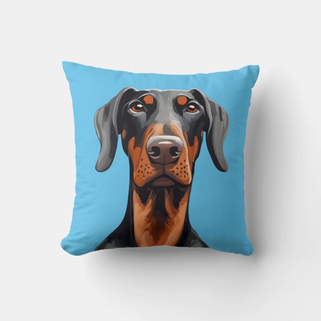 Cojín Decorativo Doberman (Anverso)