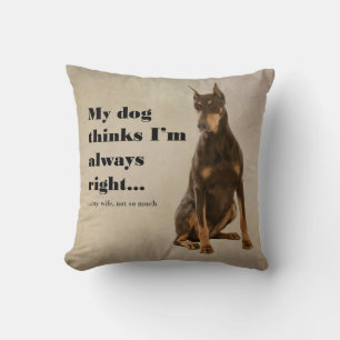 Cojín Decorativo Doberman contra la esposa Pillow