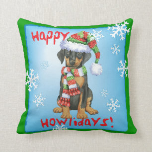 Cojín Decorativo Doberman feliz de Howlidays