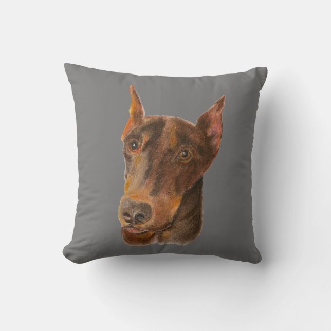 Cojín decorativo Doberman Pinscher (Anverso)