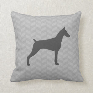 Cojín Decorativo Doberman Pinscher Silhouette