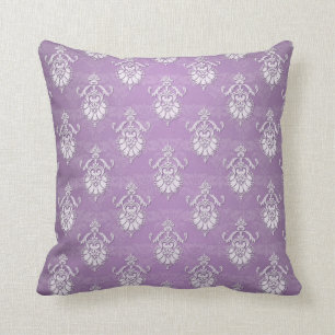 Cojín Decorativo Doble Damasco Lila Púrpura