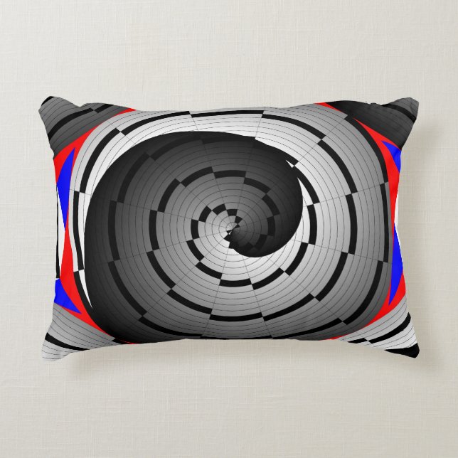 Cojín Decorativo Doble espiral Yin Yang por Kenneth Yoncich (Anverso)