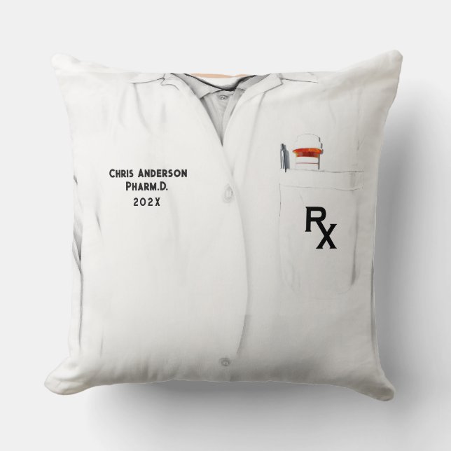 Cojín Decorativo Doctor en Farmacia (Anverso)