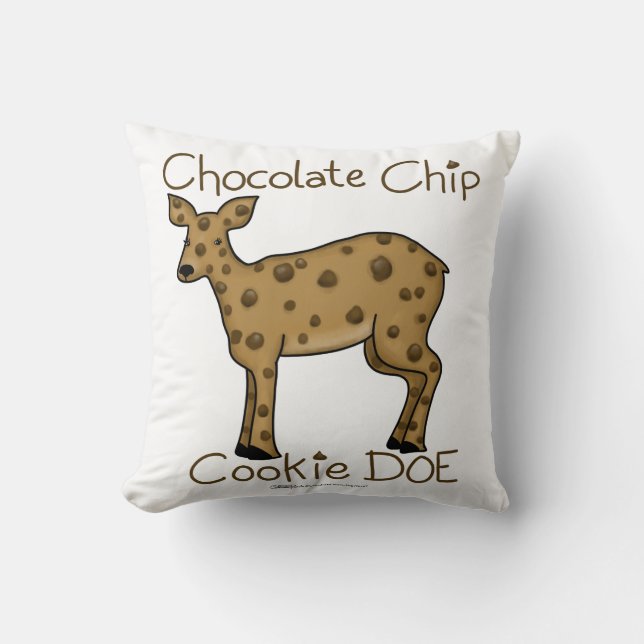 Cojín Decorativo Doe de galleta de chocolate (Anverso)