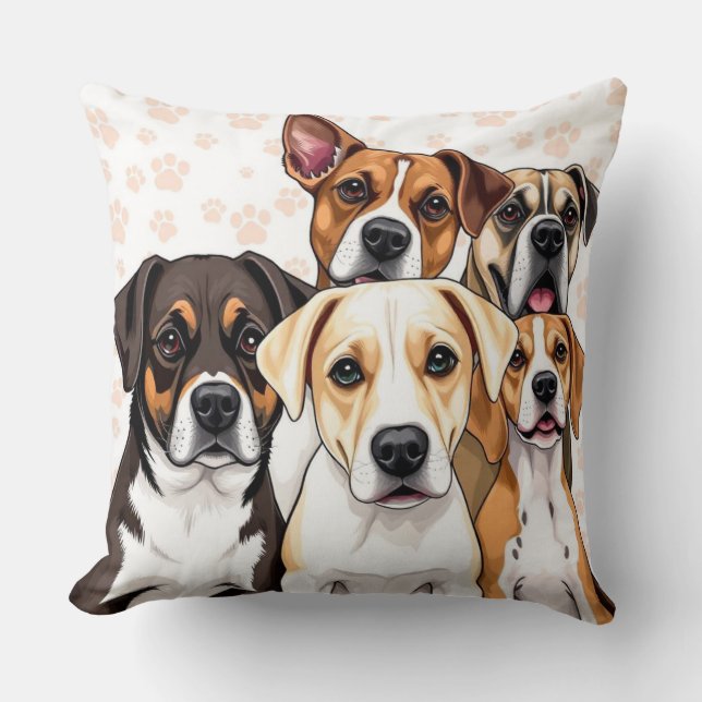 Cojín decorativo Dog Lovers (Anverso)