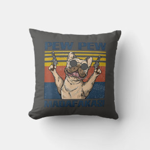 Cojín Decorativo Dog Lovers   Bulldog Pew Pew Madafakas