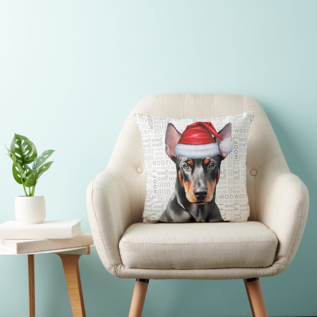 Cojín Decorativo Dog Lover's Doberman Pinscher Christmas (Silla)