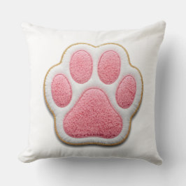 Cojín Decorativo Dog Mom Throw Pillow | Embroidered Heart Paw Print