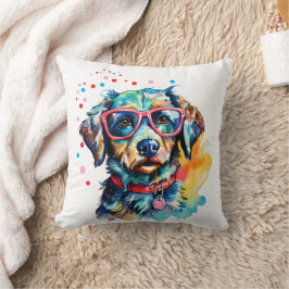 Cojín Decorativo Dog with Glasses