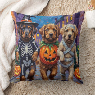 Cojín Decorativo Dogs Mastines Tibetanos con Disfraces de Halloween