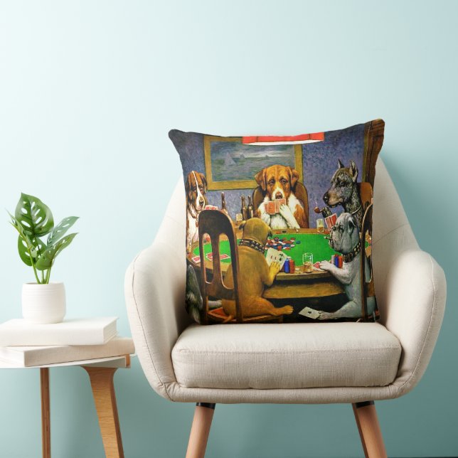 Cojín Decorativo Dogs Playing Poker (Silla)