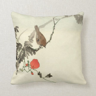Cojín Decorativo Dogwood japonés con pájaro