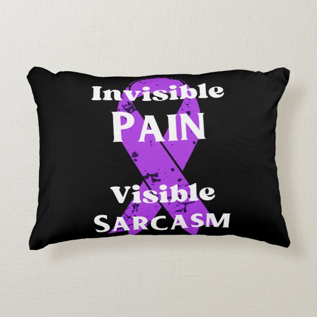 Cojín Decorativo Dolor invisible sarcástico (Anverso)