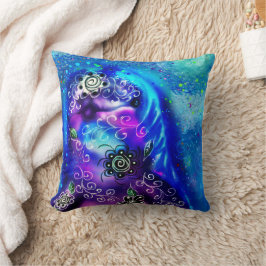 Cojín Decorativo Dolphin azul azul azul Verde azulado costero Nauti