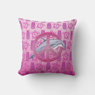 Cojín Decorativo Dolphin Peace Pink