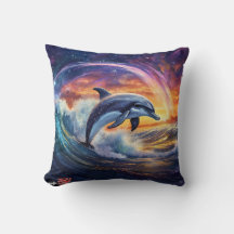 Cojín decorativo Dolphins Surfs Galaxy
