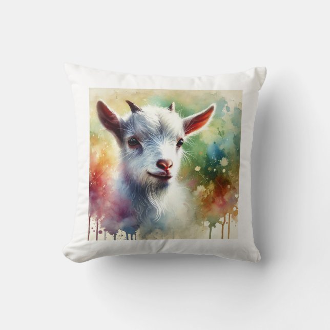 Cojín Decorativo Domestic Goat 300724AREF118 - Watercolor (Anverso)