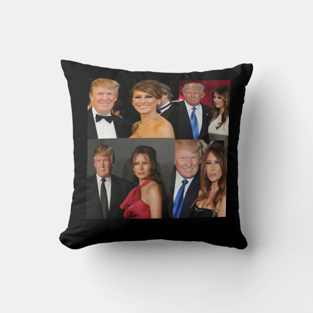 COJÍN DECORATIVO DONALD & MELANIA TRUMP (Anverso)