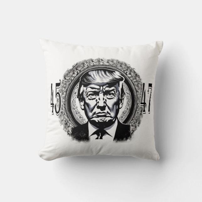 Cojín Decorativo Donald Trump 45/47 (Anverso)