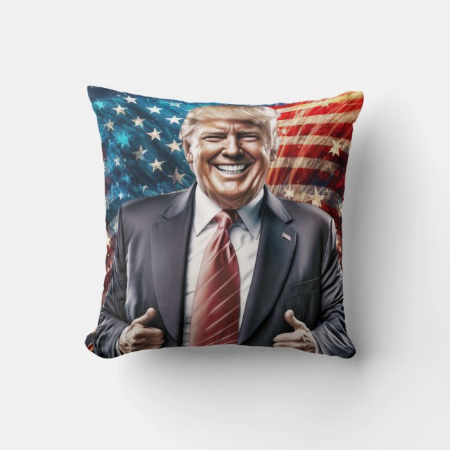 Cojín Decorativo Donald Trump MAGA (Anverso)