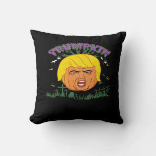Cojín Decorativo Donald Trumpkin hace que Halloween sea grande de n