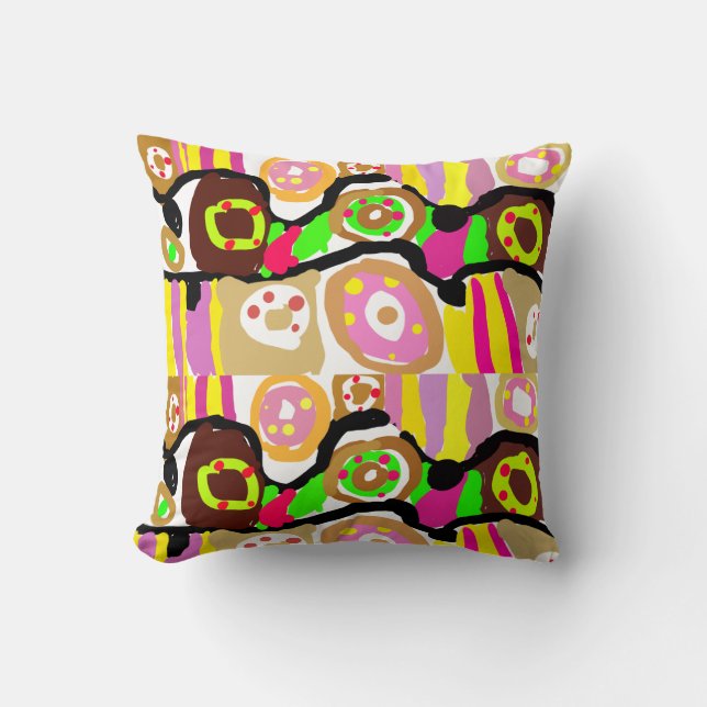 Cojín Decorativo Donas divertidas (Anverso)