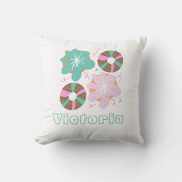Cojín Decorativo Donas Glaseadas de Navidad con Dibujos Rosas