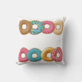 Cojín Decorativo Donas Variadas Deliciosas con Sprinkles