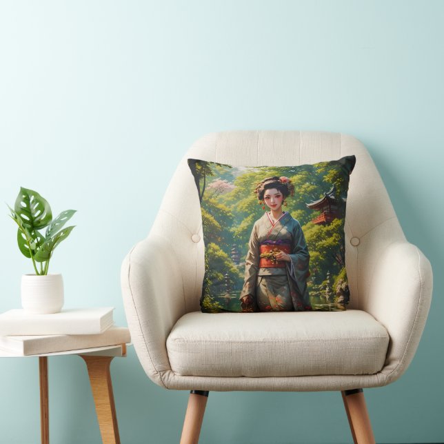 Cojín Decorativo Doncella del Jardín Verde (Silla)
