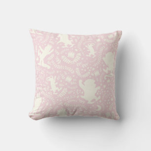 Cojín Decorativo Donde las cosas salvajes patrón floral rosa