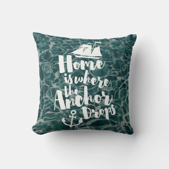 Cojín Decorativo Donde los descensos del ancla citan (Anverso)
