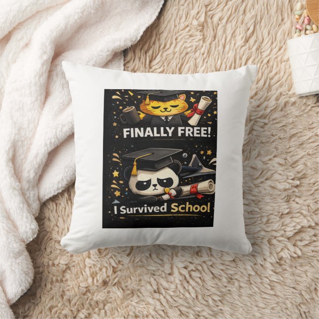 Cojín Decorativo Done Finally Free Graduation Shirt (Manta)