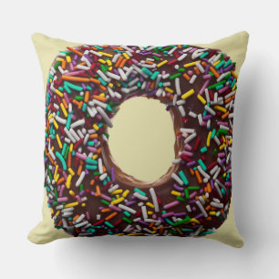 Cojín Decorativo Donut de chocolate con rociadores de colores