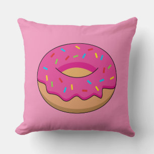 Cojín Decorativo Donut de fresa con Personalizado Sprinkles