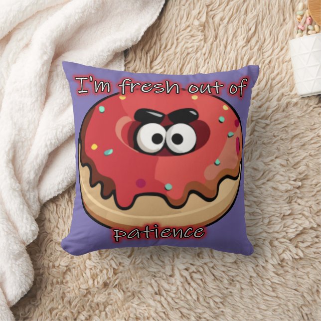 Cojín Decorativo Donut furioso: Fresco por falta de paciencia (Manta)