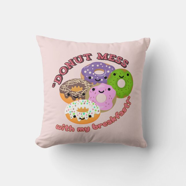 COJÍN DECORATIVO DONUT MESSWITH MI DESAYUNO (Anverso)