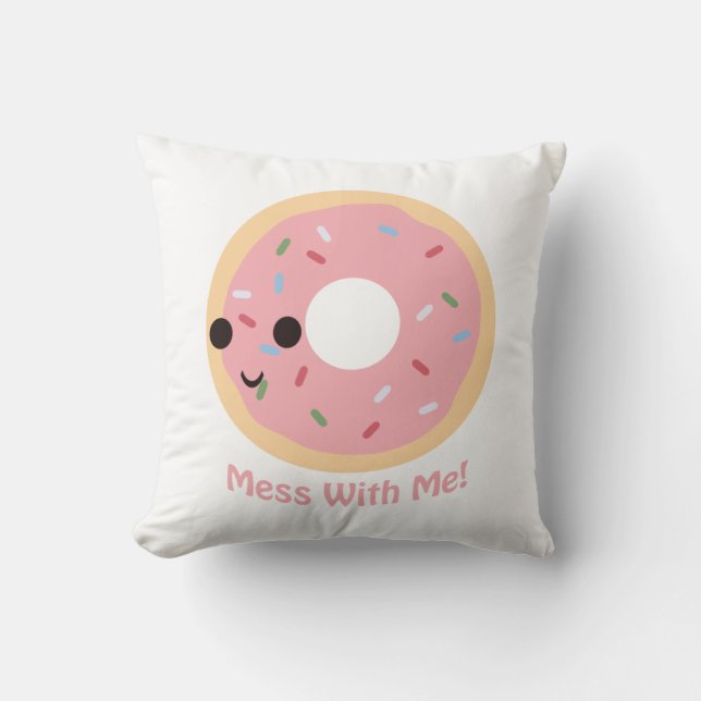 Cojín Decorativo "Donut" se mete conmigo (Anverso)