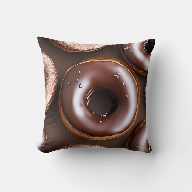 Cojín Decorativo Donuts de chocolate con salpicaduras (Anverso)