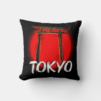 Cojín Decorativo Doodle de Tokio: La majestuosidad del torii frente