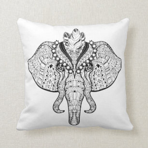 Cojín Decorativo Doodle del elefante del circo