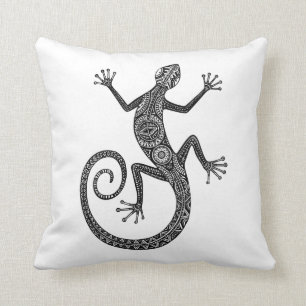 Cojín Decorativo Doodle del lagarto o del Salamander